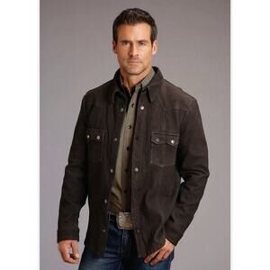 Stetson Men's brown Leather Shirt/Jacket Size medium